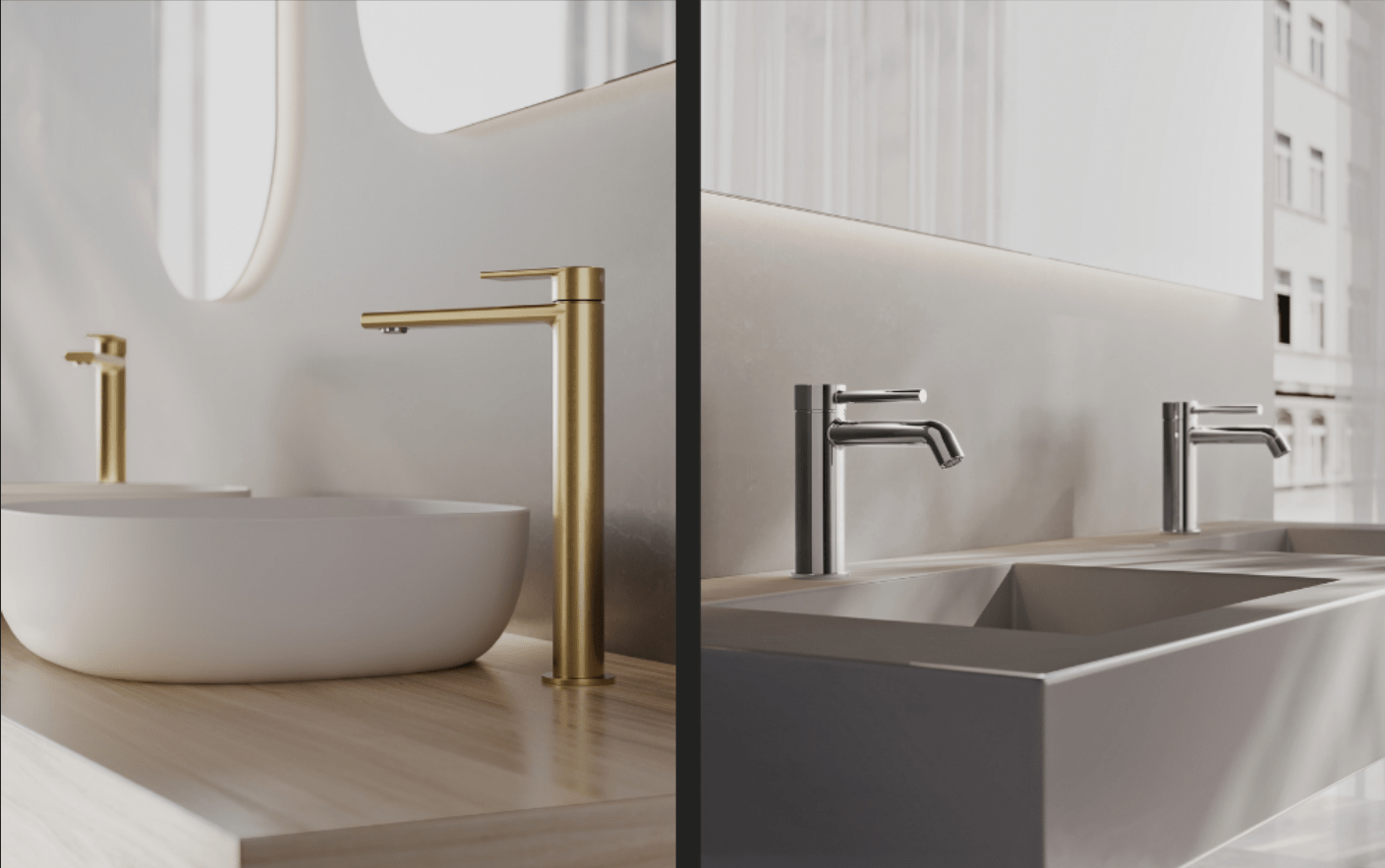 Rubinetterie Treemme presenta Footprint y Mars: dos nuevas colecciones dedicadas al mundo contract