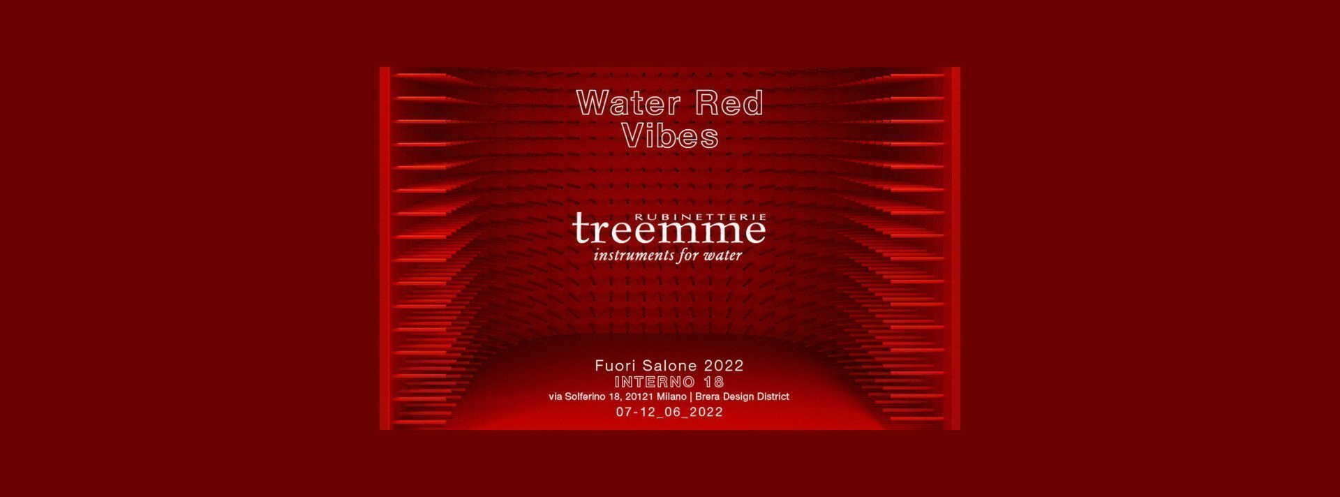 Water Red Vibes: die Veranstaltung von Rubinetterie Treemme auf der Mailänder Designwoche 2022